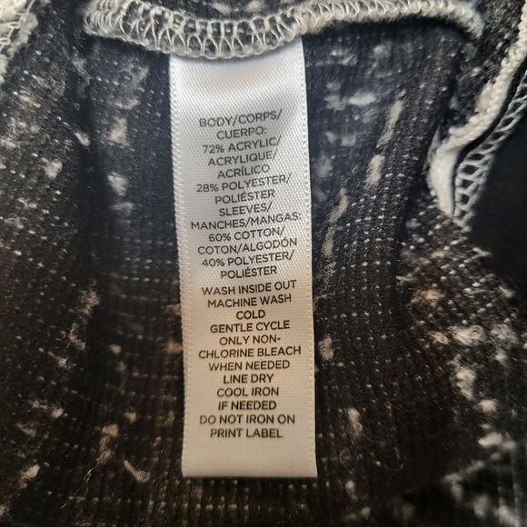 Loft Gray Marled Knit Sweater Size XS Sweatshirt Mixed Media Pockets - Picture 6 of 9